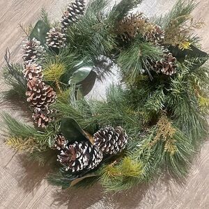 Festive Pinecone Holiday Wreath - Green and Brown new out tags